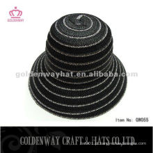 Ladies Short Brim Paper Braid Cloche Hat GW055